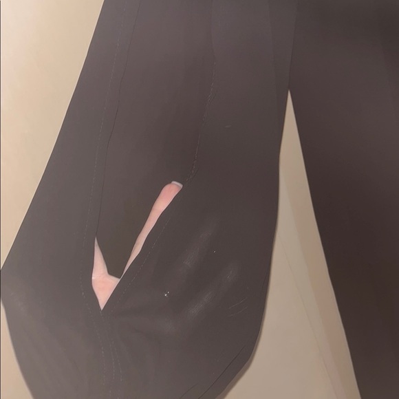 Leo Rossi Women's Black uneven hemmed mini dress with open long sleeve size L - Picture 6 of 11